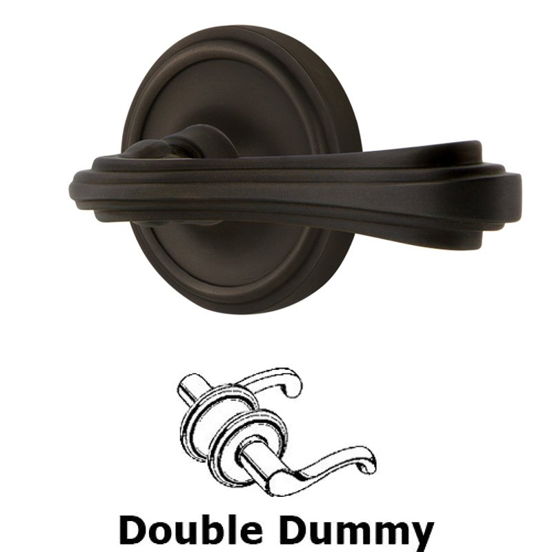 Classic Rose Double Dummy Fleur Lever in Oil-Rubbed Bronze