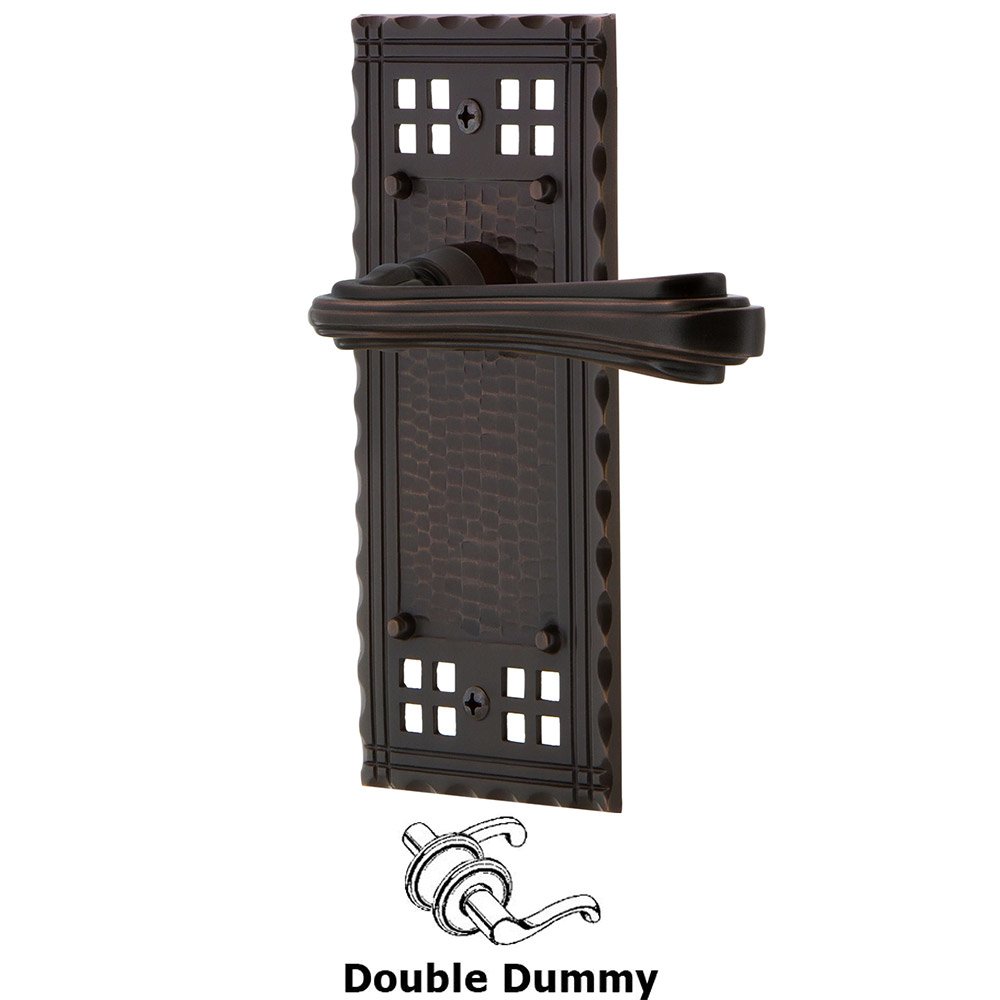 Craftsman Plate Double Dummy Fleur Lever in Timeless Bronze