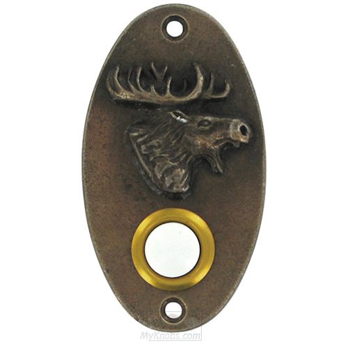 Moose Door Bell in Pewter