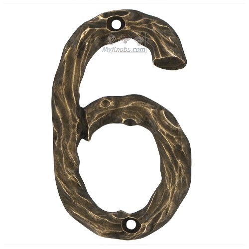 Log # Six House Number in Oil Rubbed Bronze