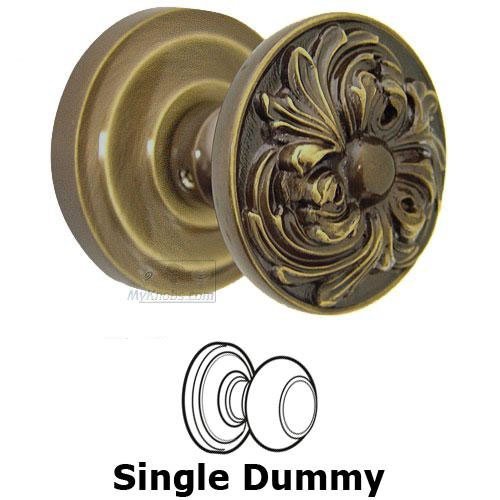 Single Dummy Ornate Flower Knob with Radial Rosette in Shaded Bronze Lacquered