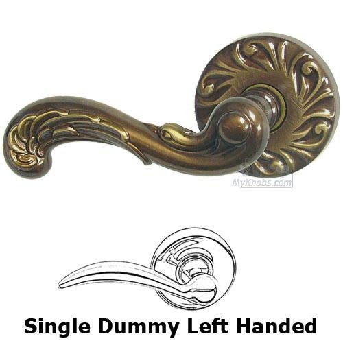 Single Dummy Carved Wave Left Handed Lever with Carved Rosette in Shaded Bronze Lacquered