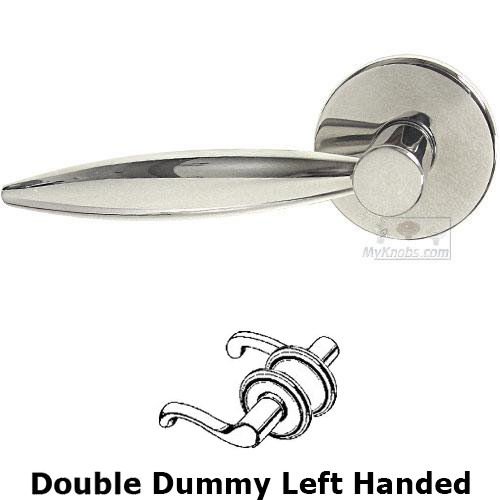 Double Dummy Cigar Left Handed Lever with Plain Rosette in Polished Stainless Steel