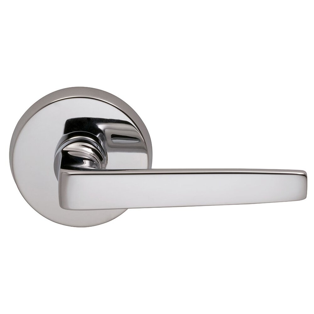 Single Dummy Chicago Right Handed Lever with Plain Rosette in Polished Chrome