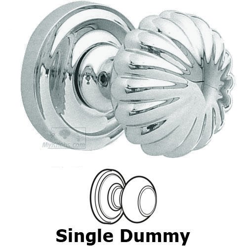 Single Dummy Classic 2 3/8" Melon Knob with Radial Rosette in Polished Chrome