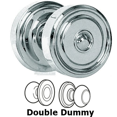 Double Dummy Set Classic Ridge Knob with Radial Rosette in Polished Chrome