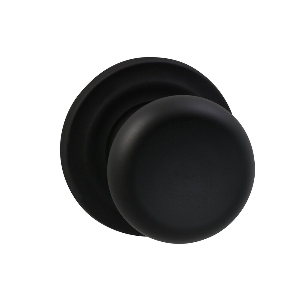 Double Dummy Colonial Knob with Traditional Rose in Oil Rubbed Bronze Lacquered