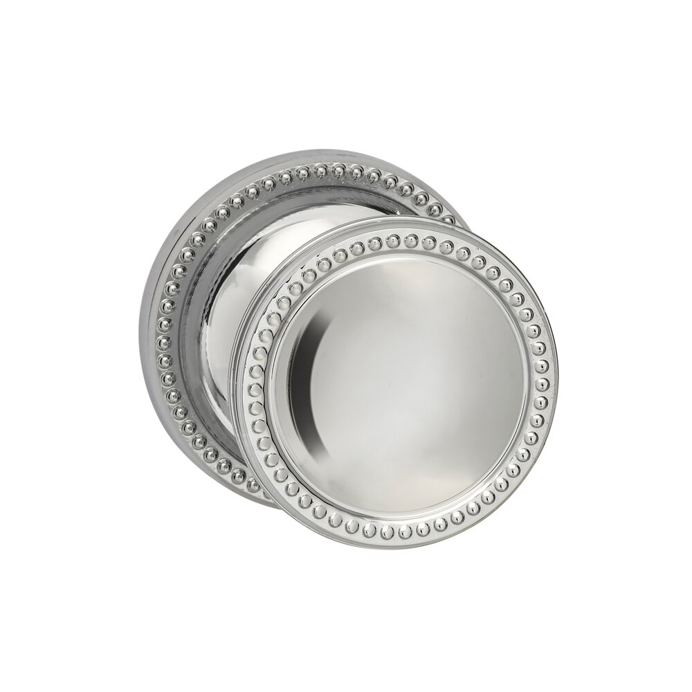 Privacy Beaded Knob Beaded Rose in Polished Chrome