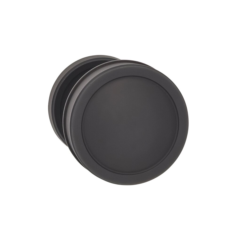 Privacy Edged Knob and Small Edged Rose in Oil Rubbed Bronze Lacquered