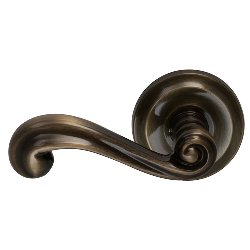 Passage Wave Left Handed Lever with Radial Rosette in Shaded Bronze Lacquered