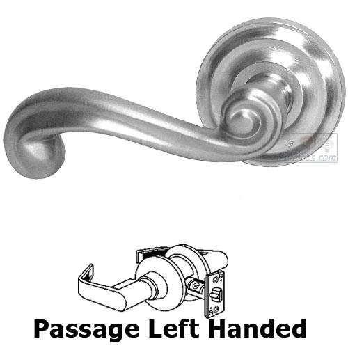 Passage Wave Left Handed Lever with Radial Rosette in Max Steel