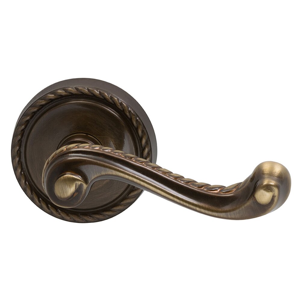 Double Dummy Rope Right Handed Lever with Rope Rosette in Shaded Bronze Lacquered