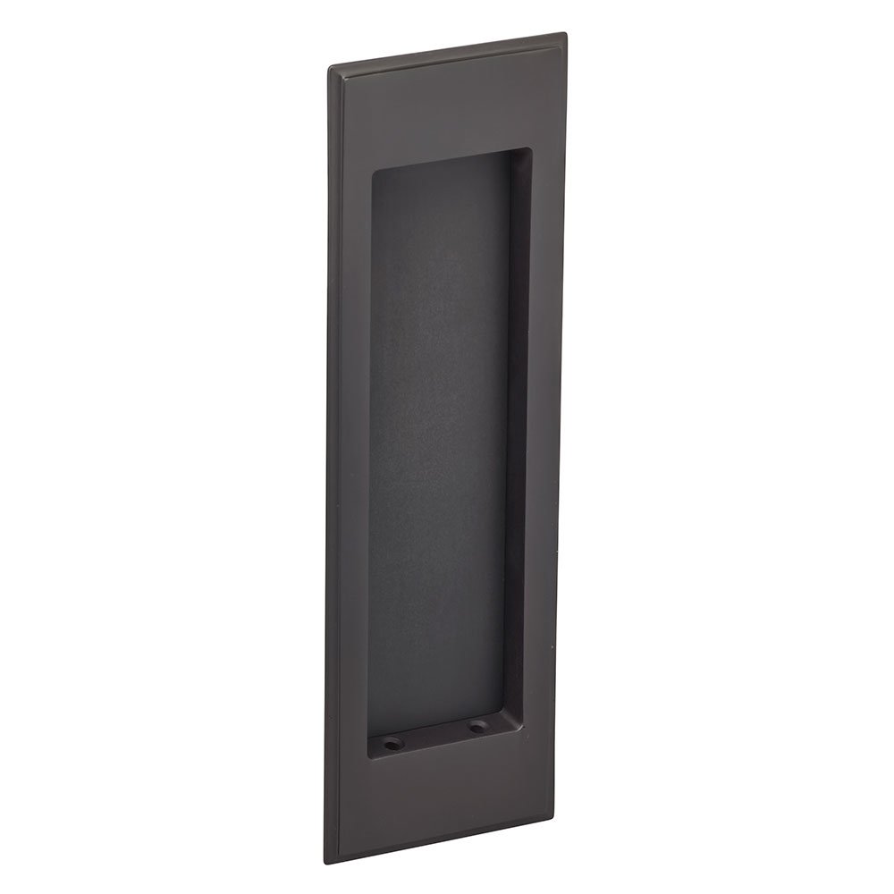 Large Stepped Rectangle Flush Pull in Oil Rubbed Bronze Lacquered
