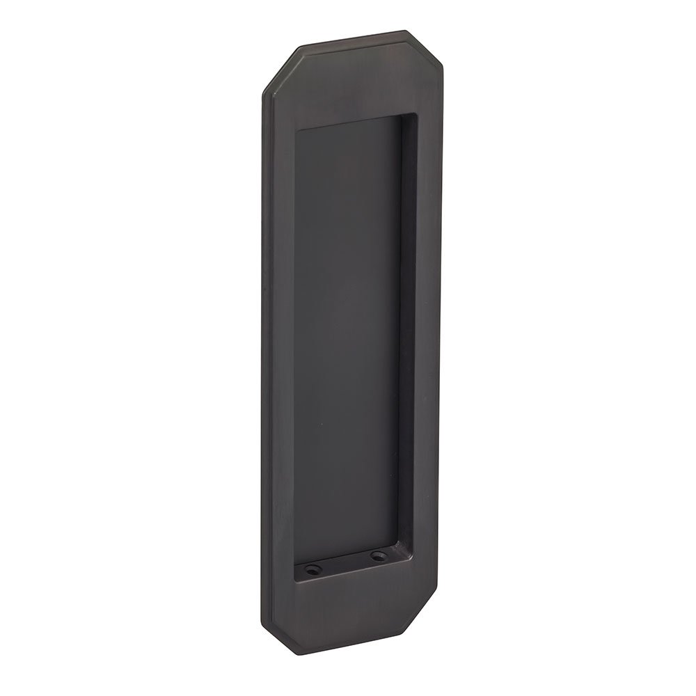 Large Traditional Rectangle Flush Pull in Oil Rubbed Bronze Lacquered