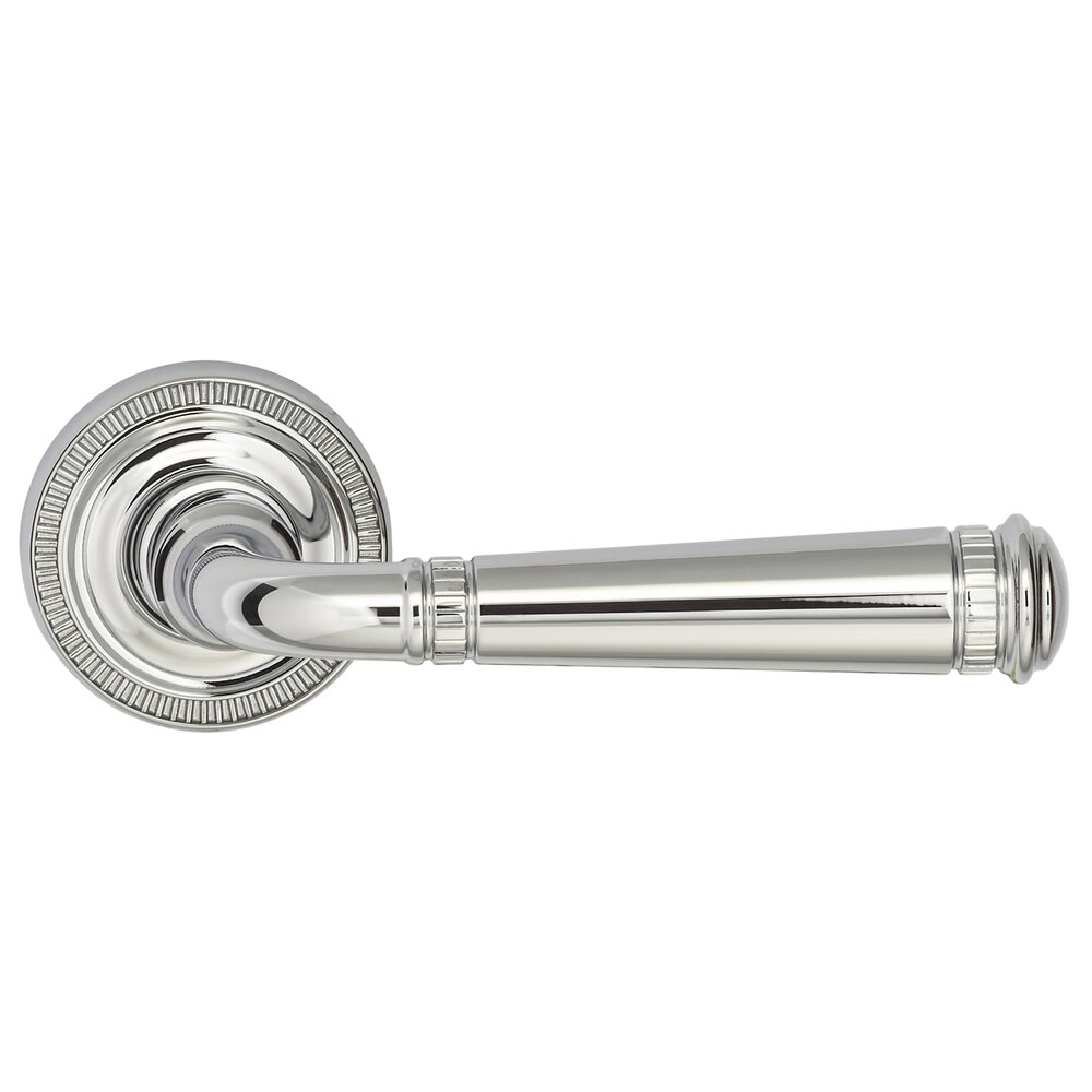 Passage Milled Lever and Small Milled Rose in Polished Chrome
