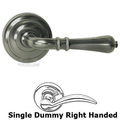 Single Dummy Orlean Right Handed Lever with Radial Rosette in Pewter