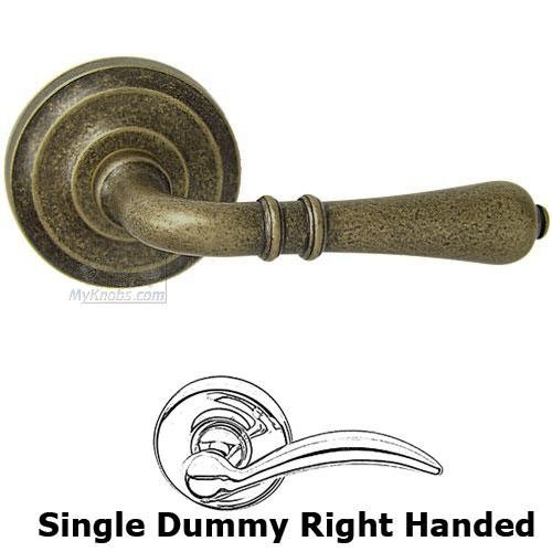 Single Dummy Orlean Right Handed Lever with Radial Rosette in Vintage Brass