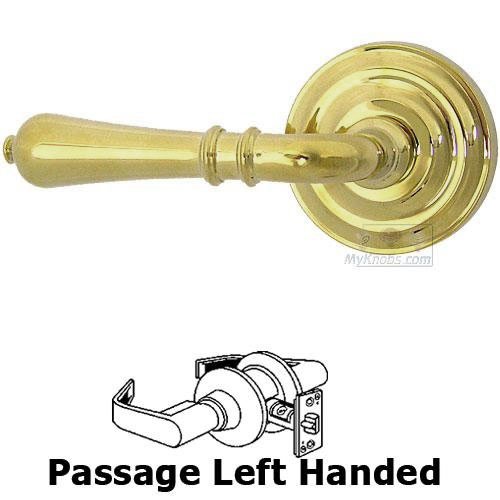 Passage Orlean Left Handed Lever with Radial Rosette in Max Brass