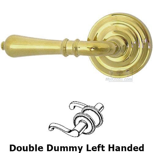 Double Dummy Orlean Left Handed Lever with Radial Rosette in Max Brass
