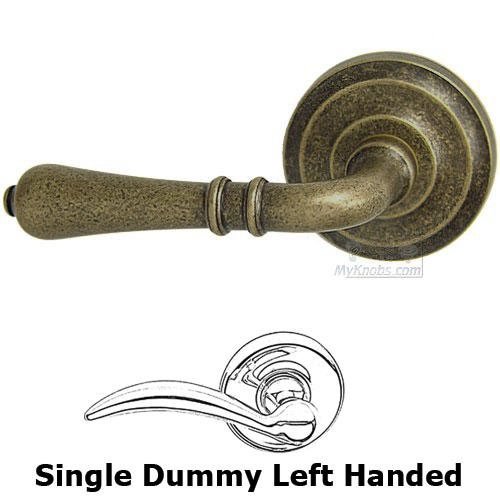 Single Dummy Orlean Left Handed Lever with Radial Rosette in Vintage Brass