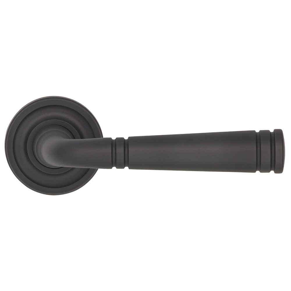 Single Dummy Edged Lever and Small Edged Rose in Oil Rubbed Bronze Lacquered