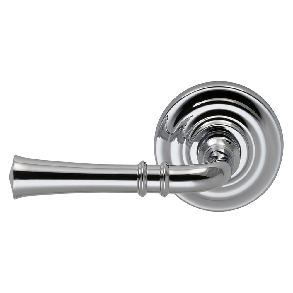 Double Dummy Traditional Left-Handed Lever with Traditional Rose in Polished Chrome