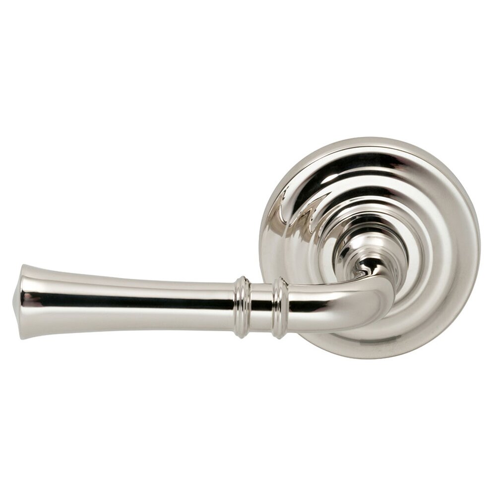 Single Dummy Traditional Left-Handed Lever with Traditional Rose in Polished Nickel Lacquered