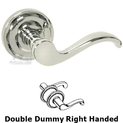 Double Dummy Spring Right Handed Lever with Radial Rosette in Polished Nickel Lacquered