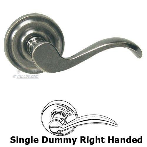 Single Dummy Spring Right Handed Lever with Radial Rosette in Pewter