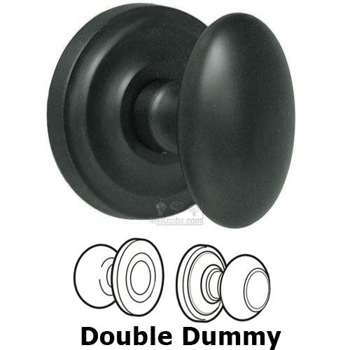 Double Dummy Set Classic Egg Knob with Radial Rosette in Oil Rubbed Bronze Lacquered
