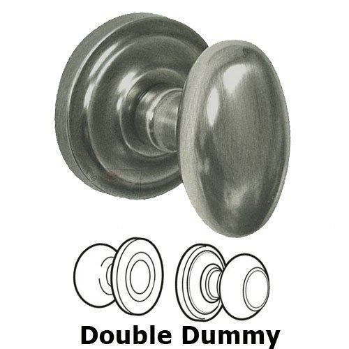 Double Dummy Set Classic Egg Knob with Radial Rosette in Pewter