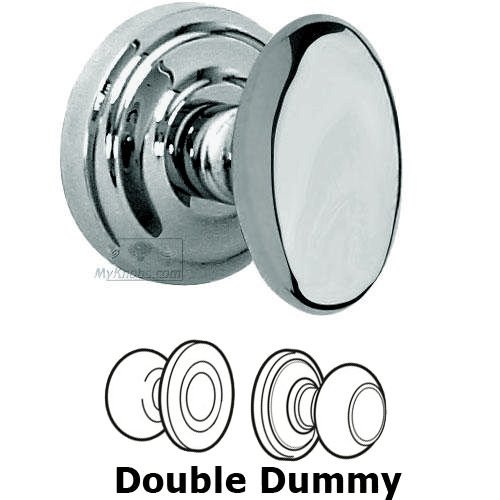 Double Dummy Set Classic Egg Knob with Radial Rosette in Polished Chrome