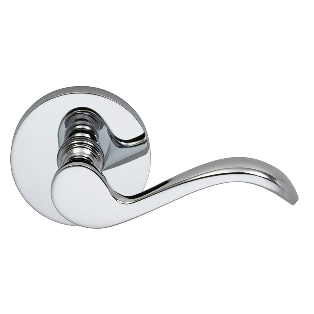 Right Handed Single Dummy Wave Lever with Modern Rose in Polished Chrome