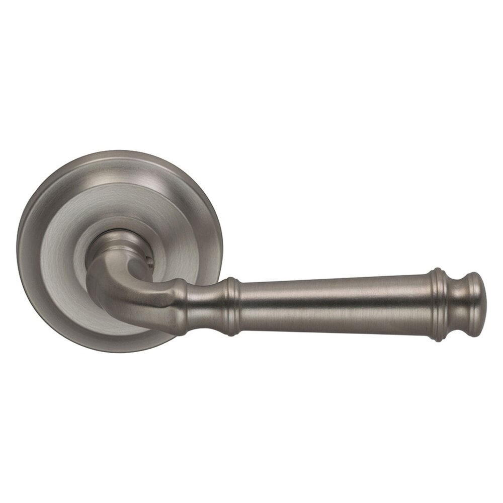 Single Dummy Dover Right Handed Lever with Radial Rosette in Satin Nickel Lacquered