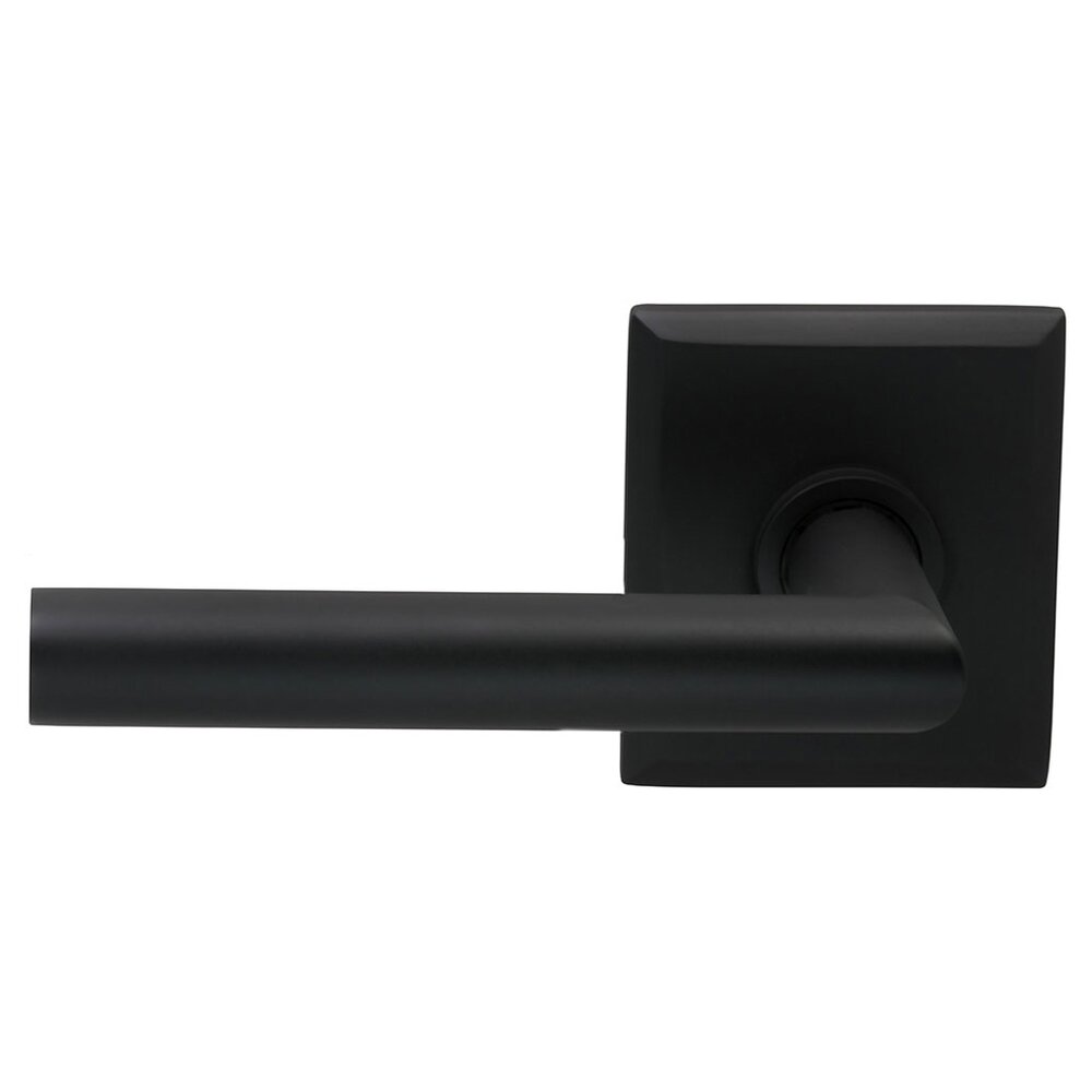 Single Dummy Modern Left-Handed Lever with Rectangle Rose in Oil Rubbed Bronze Lacquered