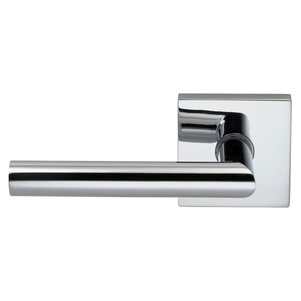 Double Dummy Modern Left-Handed Lever with Square Rose in Polished Chrome Plated