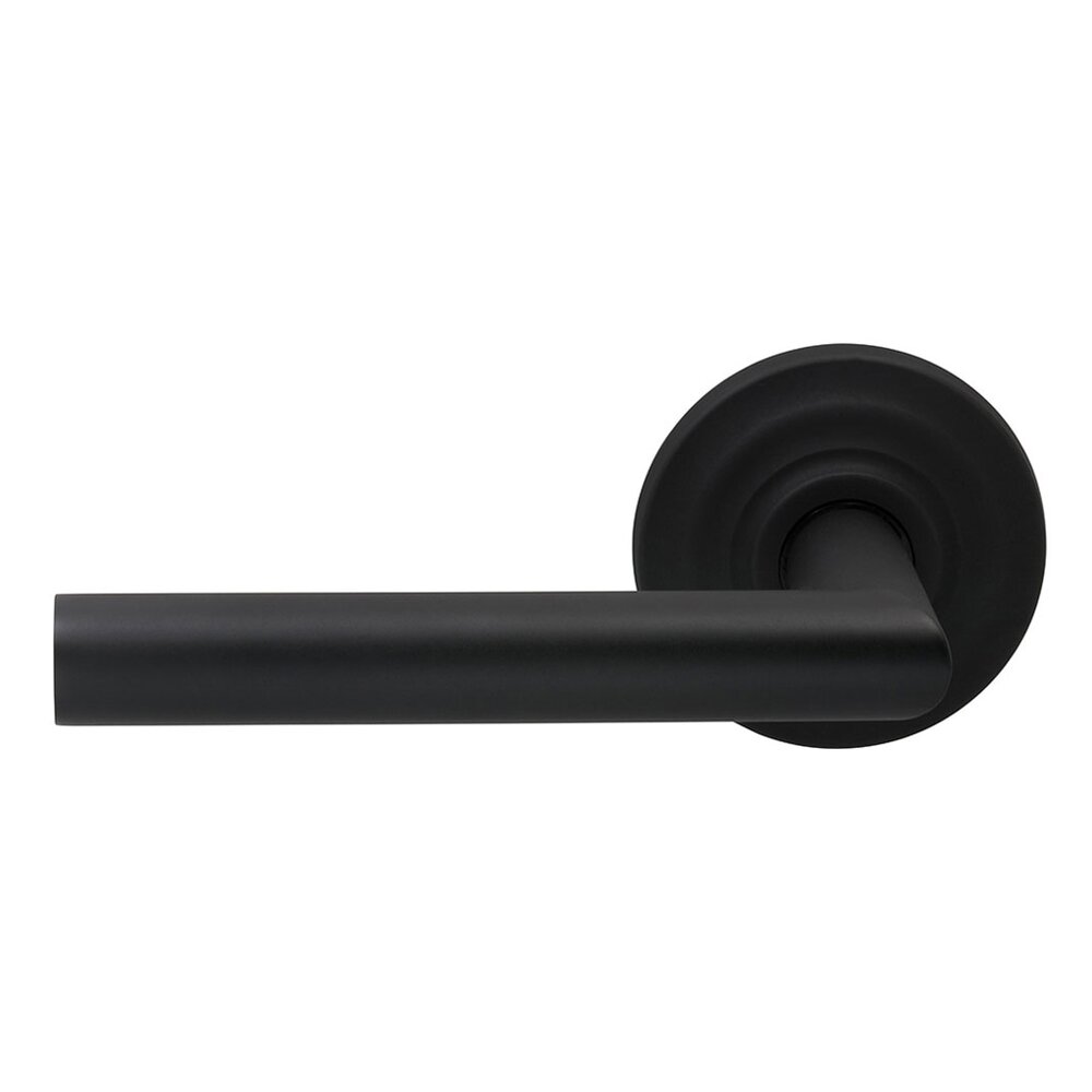 Double Dummy Modern Left-Handed Lever with Traditional Rose in Oil Rubbed Bronze Lacquered