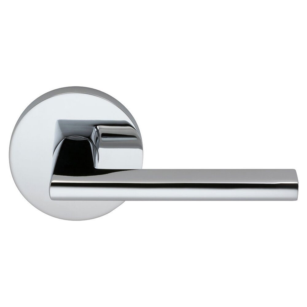 Privacy Wedge Lever with Modern Rose in Polished Chrome Plated