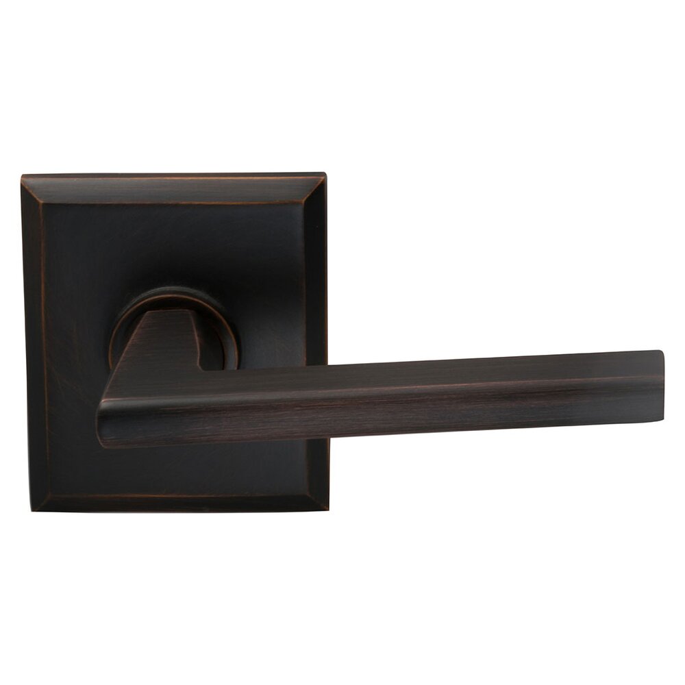 Privacy Wedge Lever with Rectangular Rose in Tuscan Bronze
