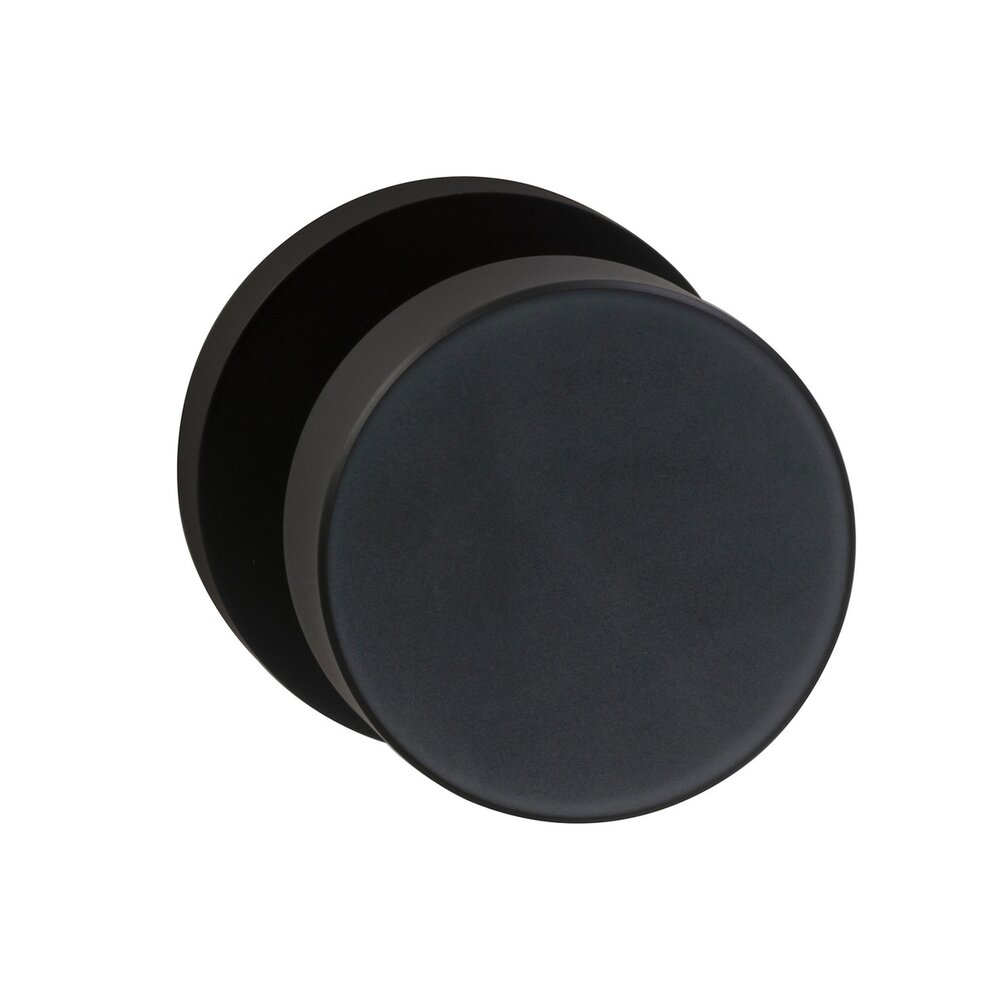Single Dummy Puck Knob with Modern Rose in Oil-Rubbed Bronze