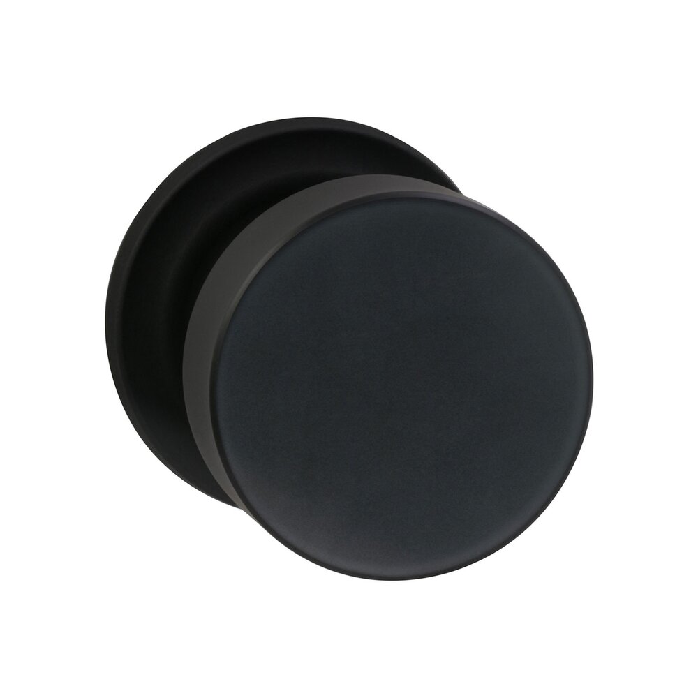 Passage Puck Knob with Traditional Rose in Oil-Rubbed Bronze