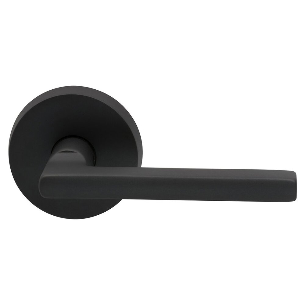 Passage Contempo Right Handed Lever with Plain Rosette in Oil Rubbed Bronze Lacquered