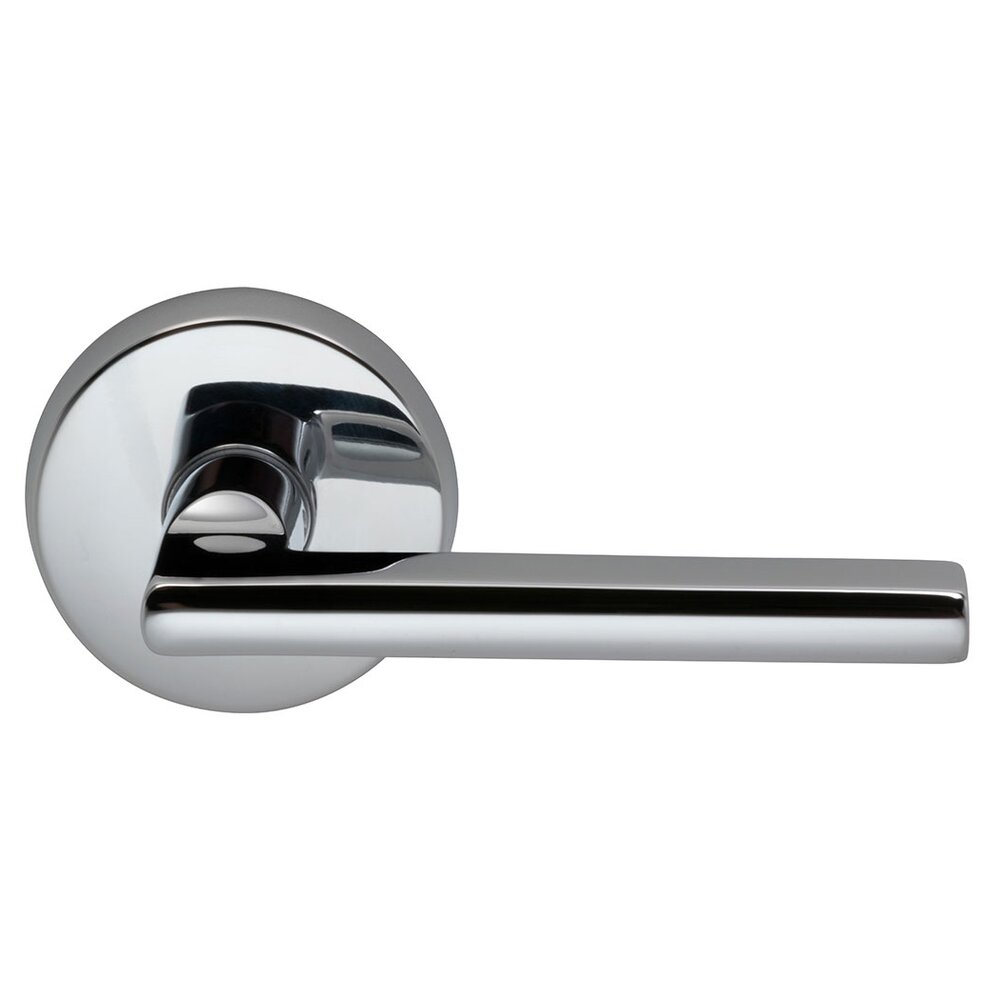Passage Contempo Right Handed Lever with Plain Rosette in Polished Chrome