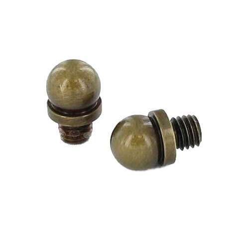 Pair of Ball Finials in Shaded Bronze Lacquered, Lacquered