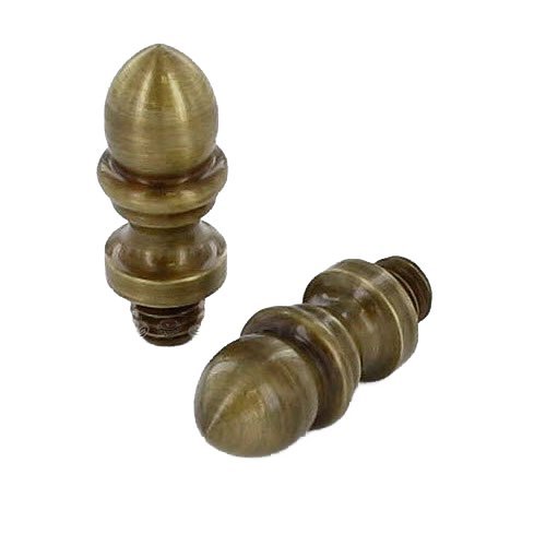 Pair of Crown Finials in Shaded Bronze Lacquered, Lacquered