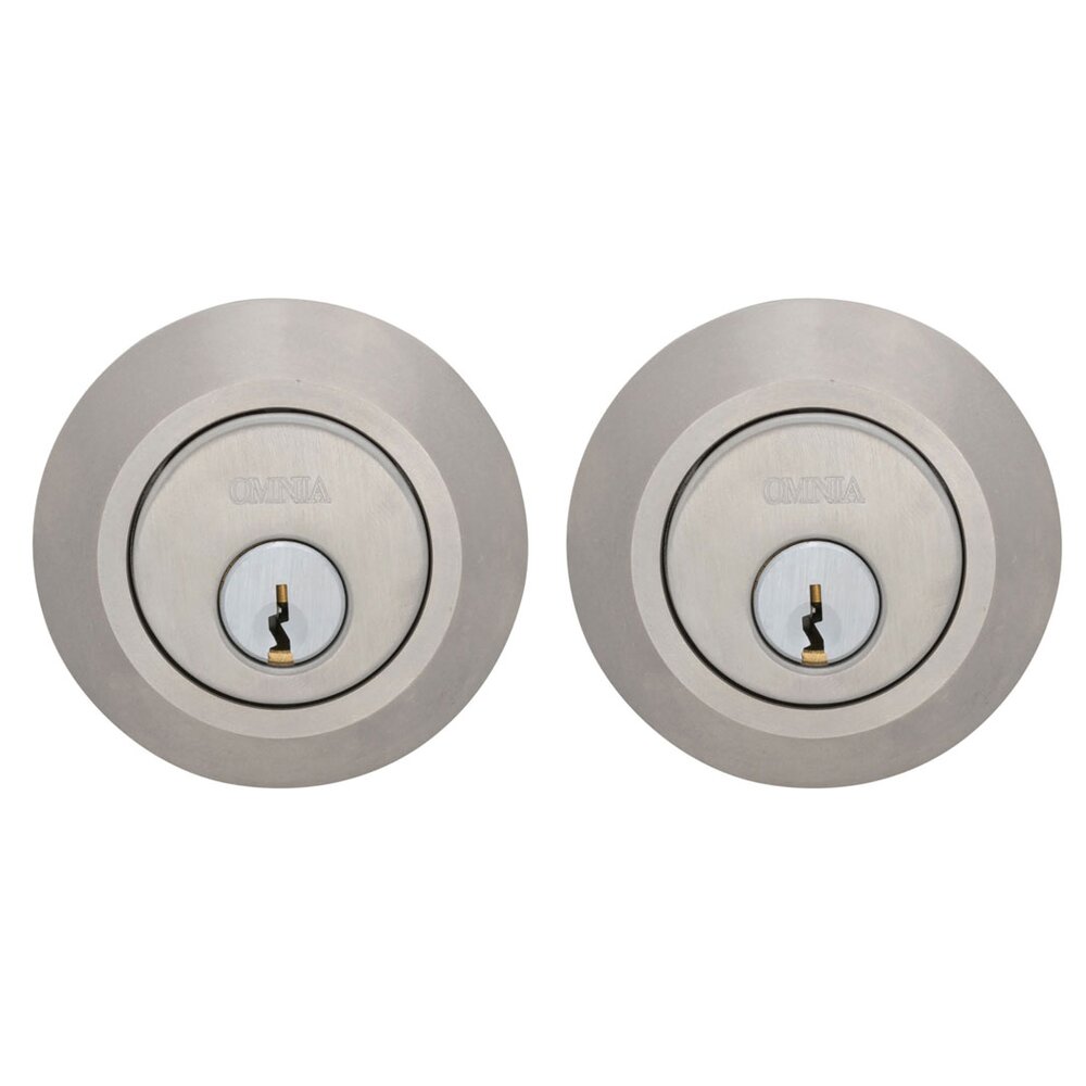 Double Deadbolt in Brushed Stainless Steel