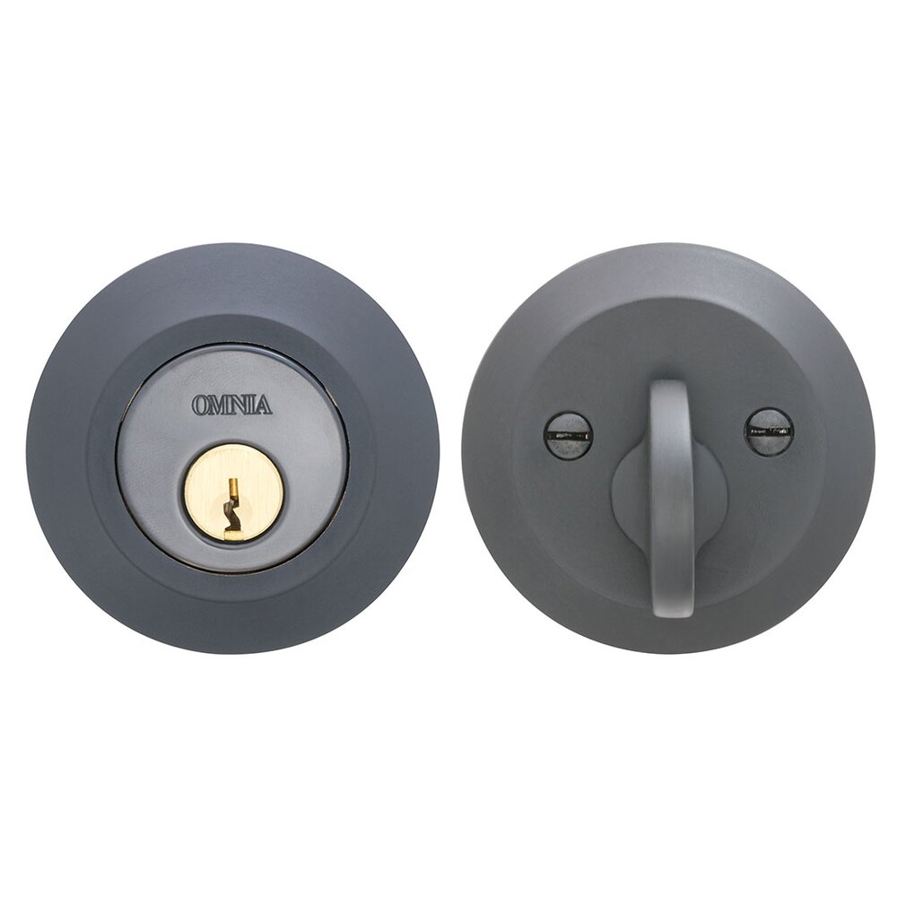 Modern Single Cylinder Deadbolt in Oil Rubbed Bronze Lacquered