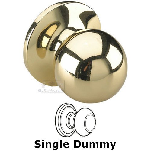 Dummy Ball Door Knob in Bright Brass
