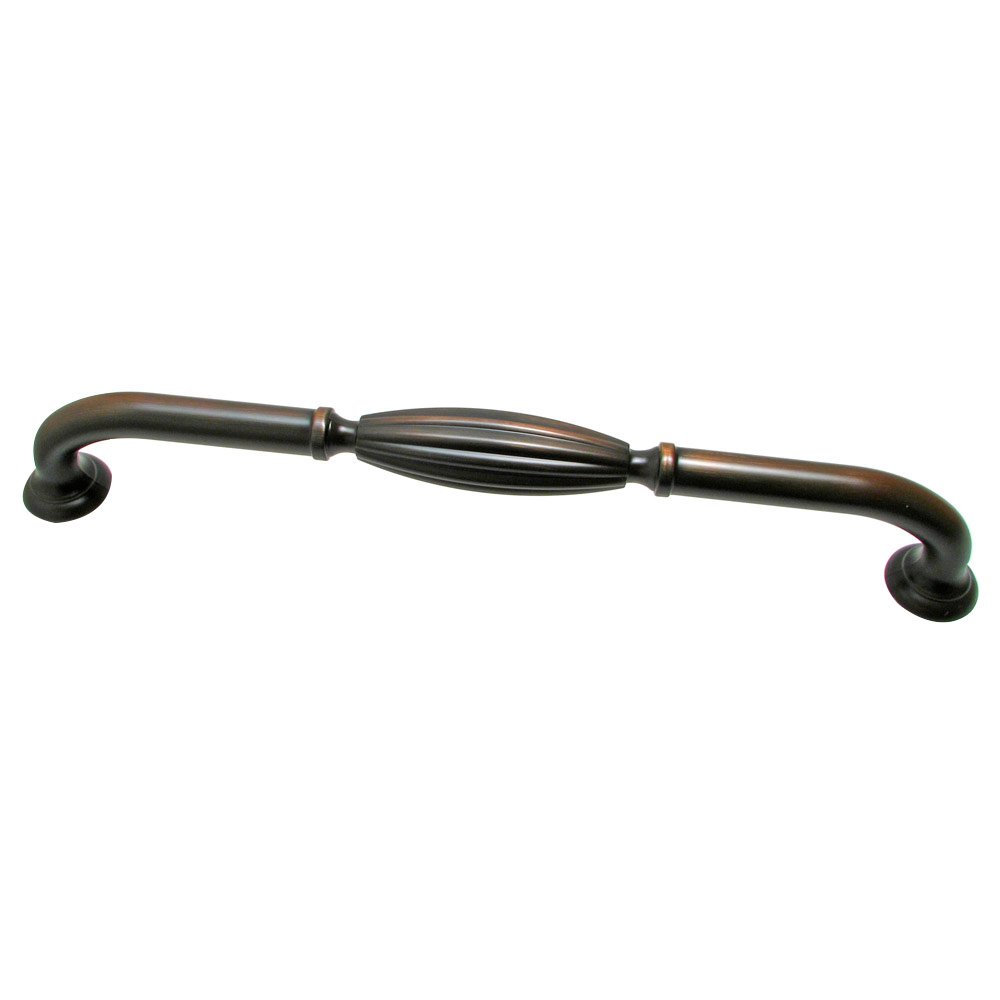 12" Centers Indian Drum Oversized Pull in Brushed Oil Rubbed Bronze