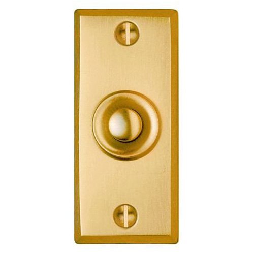 2 1/2" Long Bell Push in Brushed Brass